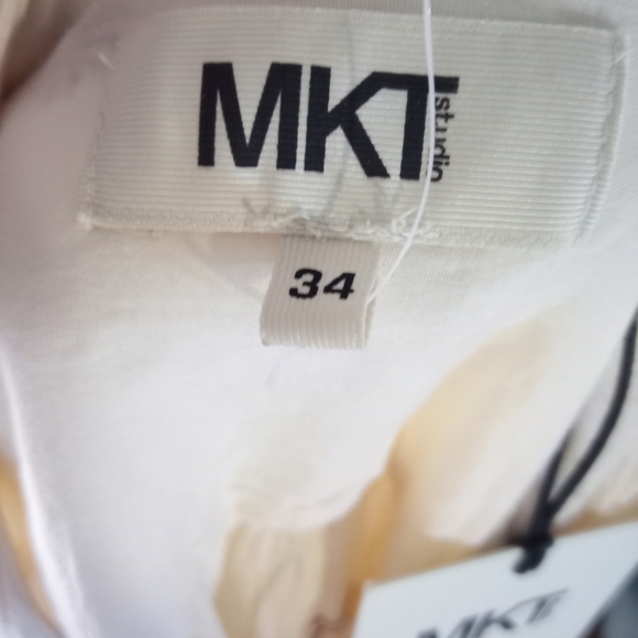 Michael Kors Cream Midi Dress with Multicolor Embroidery - Picture 2 of 5